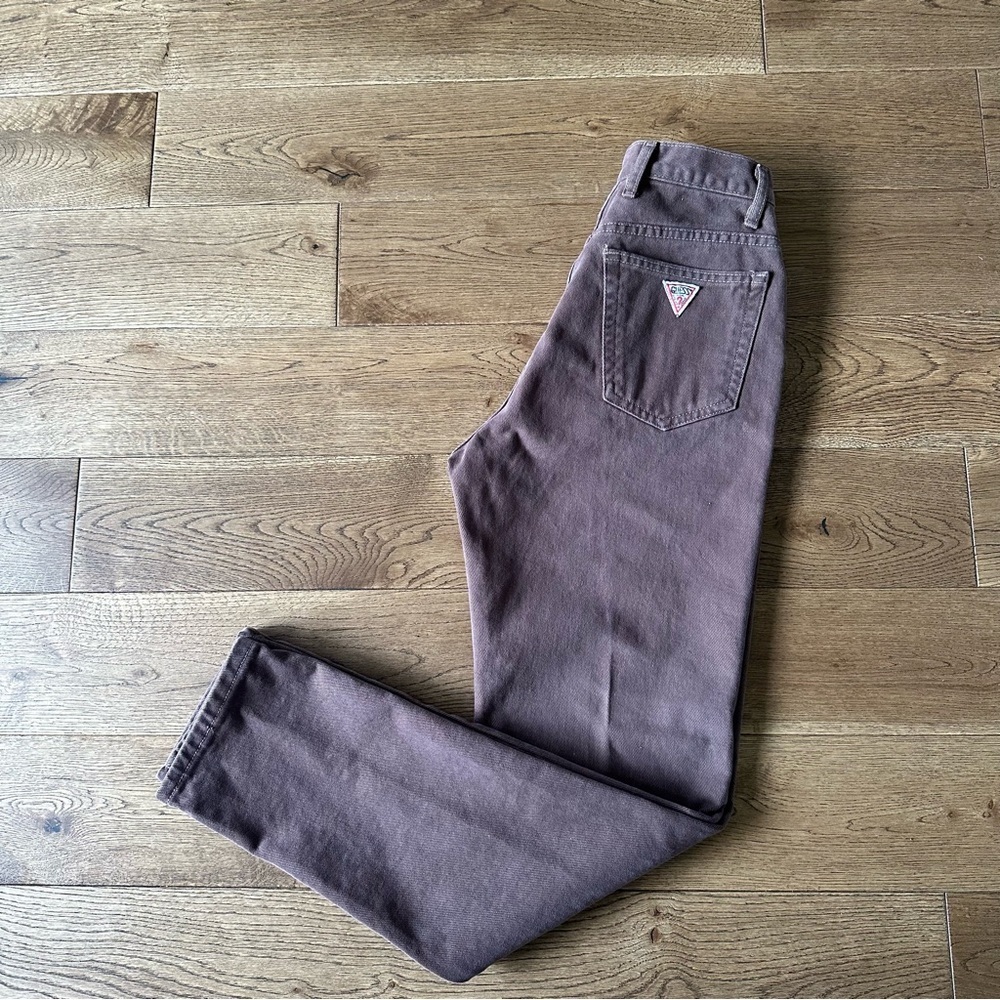 Vintage GUESS Brown High Waisted Jeans Sz 23
